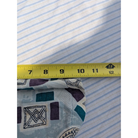 Vintage Van Heusen 417โ Men's Geometric Shirt Size XL Button Up Short Sleeve - Picture 5 of 12